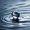 Single drop of water on water - ai generated image