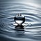 Single drop of water on water - ai generated image