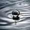 Single drop of water on water - ai generated image