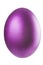 Single Easter Egg isolated on white. A lovely Magenta metallic egg on white background.