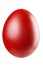 Single Easter Egg isolated on white. A lovely Red egg on white background.