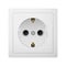 Single electrical socket Type F. Receptacle from Europe.