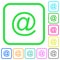 Single email symbol vivid colored flat icons icons