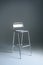 single empty metallic stool