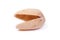 Single empty pistachio shell