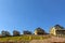 Single Family Homes on Hillside in Suburban Neighborhood