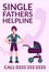 Single fathers helpline poster flat vector template