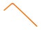 Single Flexible Drinking Straw Orange