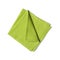 Single folded green linen napkin