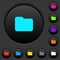 Single folder dark push buttons with color icons