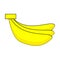 Single Fresh and healthy banana illustration icon.