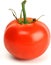 Single fresh juicy red bunch tomato on white background