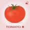 Single Fresh Ripe Tomato On A Background.