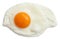 Single fried egg isolated