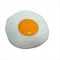 Single fried egg vector illustration isolated without background.