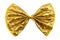 single gift bow, golden with one ribbon