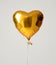 Single gold big heart metallic balloon for birthday