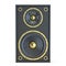 Single golden black speaker Front view 3D