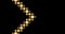 Single Golden Chevron Arrow LED Lights Background Moving Sideways