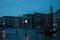 Single Gondola on the Canale Grande at night