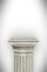 Single greek column isolated on white