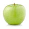 Single Green Apple isolated on a white