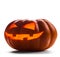 Single Halloween pumpkin. Scary Jack O\'Lantern