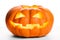 Single Halloween pumpkin. Scary Jack O\'Lantern face
