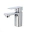 Single handles basin mixer metal faucet, modern design. Short spout