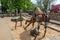 Single-humped camel made of scrap metal