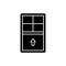 Single-hung windows black glyph icon