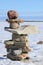 A single Inukshuk Inuksuk near the community of Igloolik, Nunavut