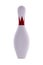 Single isolated bowling pin