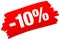 Single Isolated Red Brushstroke Sale Minus Ten Percent
