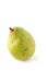 Single isolated spotted green pear