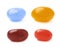 Single jelly bean candy isolated