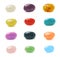 Single jelly bean candy isolated