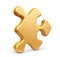 Single jigsaw puzzle piece. 3D Icon isolated