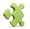 Single jigsaw puzzle piece. 3D Icon isolated