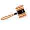 Single judge gavel flat design