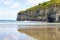 Single kayaker near the cliffs of ballybunion