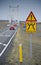Single-lane bridge traffic sign, Iceland