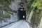 Single lane Moki Tunnel at State Highway 43 or Forgotten World Highway in New Zealand.