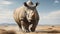 Single Large Rhinoceros, A Rhino in nature