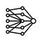 single layer neural network line icon vector illustration