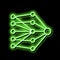 single layer neural network neon glow icon illustration