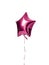 Single light purple metallic star balloon object for birthday party isolated on a white