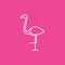 Single line bird flamingo lake logo design vector graphic symbol icon illustration creative idea