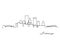 Single line drawing of pittsburgh skyline. Town and buildings landscape model. Best holiday destination wall decor art. Editable