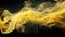 a single line of yellow smoke as it elegantly twists and turns through the atmosphere, AI-Generated